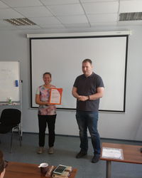 Вручение благодарности от компании Электронный город, 2 июня 2019